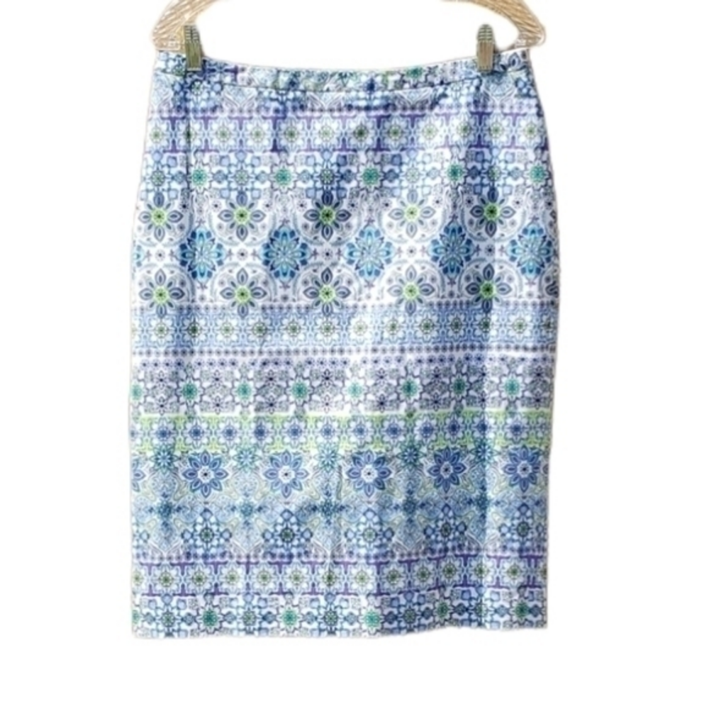 Womens Pure Collection Cotton Pencil Zipper Skirt Size 8-10 Skirts. Dressy. NWT